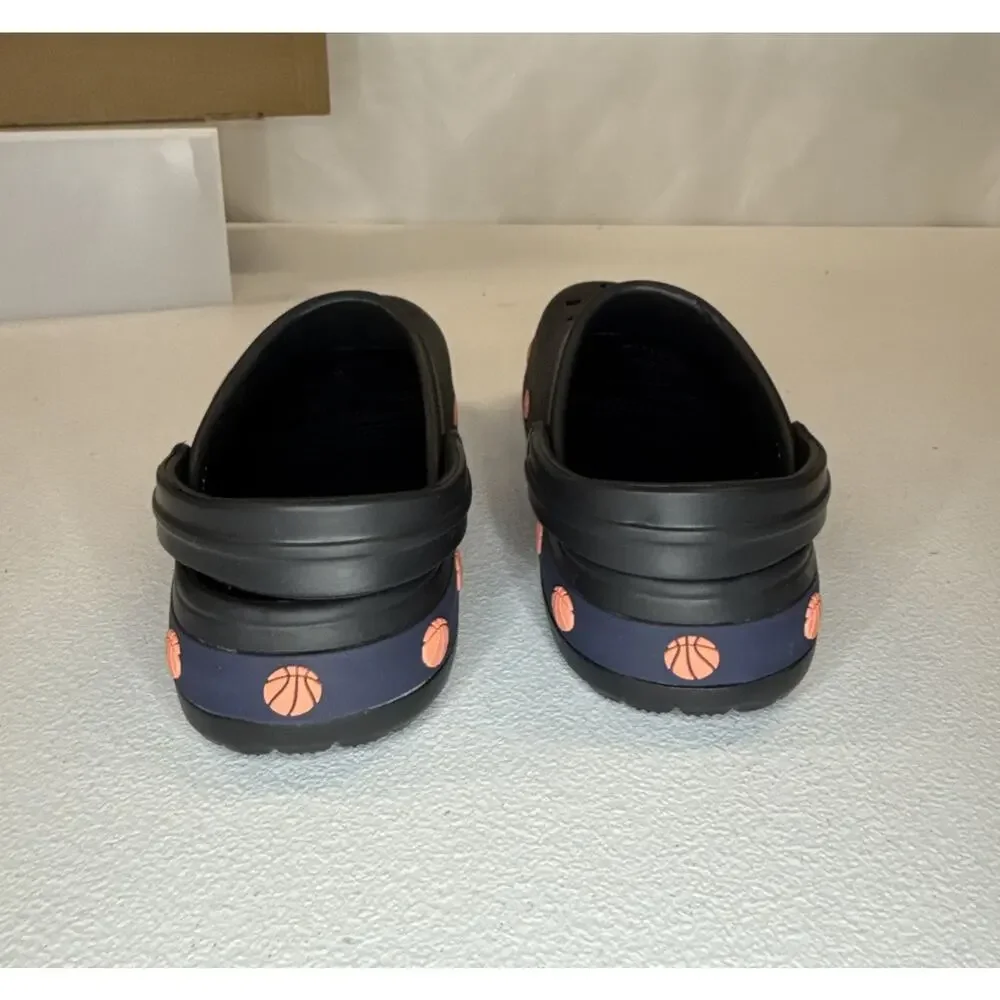 Basketball Foam Clogs Slides Graphic Water Shoes Black Kids Size 1